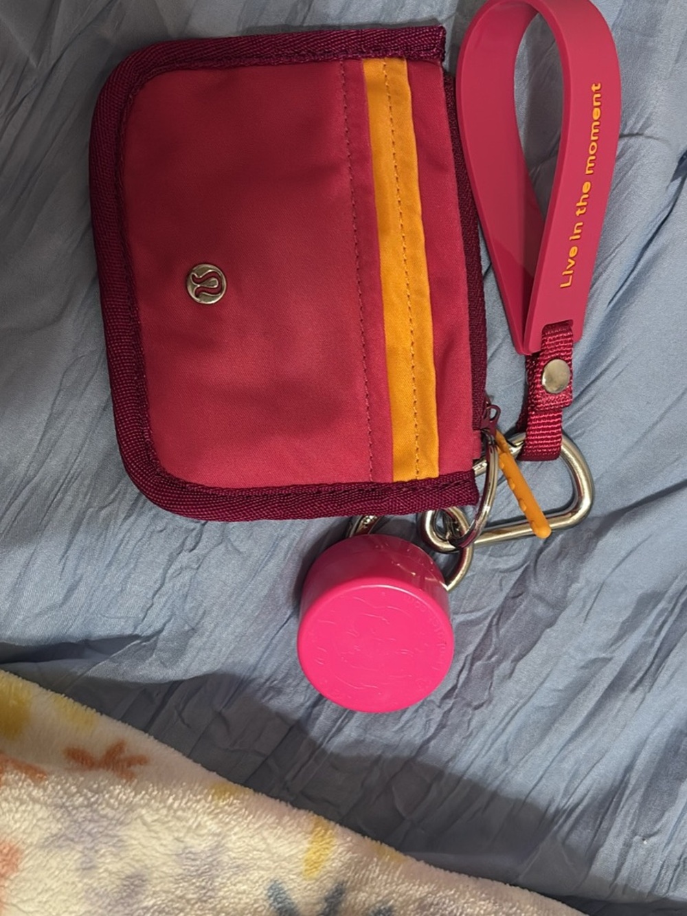 lululemon athletica Pink and Orange Mini Wrist Pouch